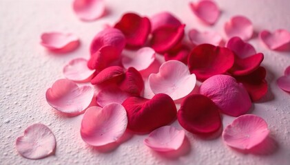 Serene Heart of Rose Petals Close-up Wellness Image, Perfect for Spa, Relaxation, and Valentines Day