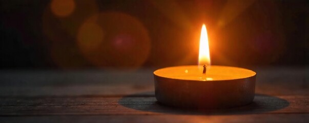 Mesmerizing Candlelight Warm Yellow Flickering Flame, Peaceful Ambiance, Perfect for Relaxation, Meditation, and Spiritual Themes