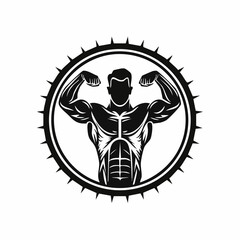 Obraz premium Bodybuilding Logo Vectors and Illustrations isolated on white background.