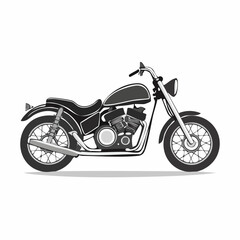 Obraz premium Motorcycle Vector Images. Cruiser motorcycle Stock Vector Images