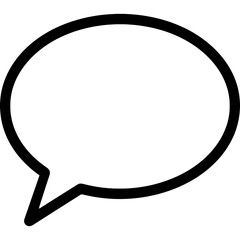 Fototapeta premium Speech bubble outline icon vector