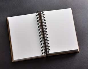 blank spiral bound notebook with white page