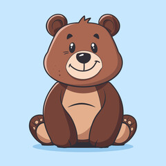 Smiling cartoon teddy bear