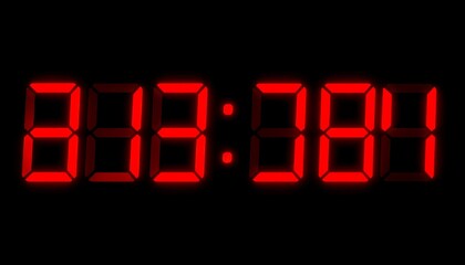Red digital clock display (1)