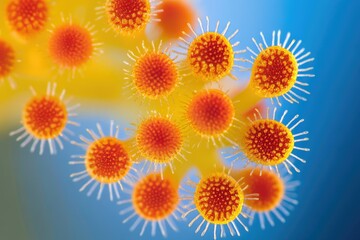 Close-up of vibrant orange flower stamens, intricate details showcased in macro photography.