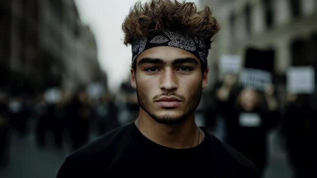 Empowered youth leading peaceful protest on city streets