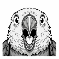 Parrot Surprised Vector image. Surprised Parrot Stock Illustrations.