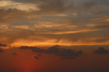 Sky and clouds after sunset,twilight sky background.