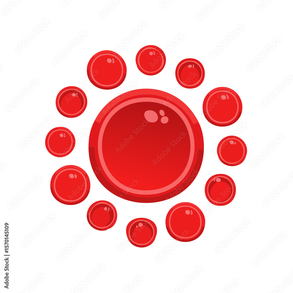 Poster geometric red circle array on black backdrop simple composition graphic design element illustration 