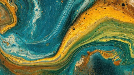 Abstract fluid acrylic painting