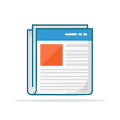 Illustration of webpage layout, showing content blocks, website design, and information architecture for the internet