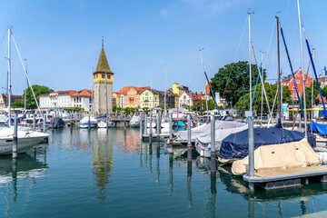 Mangturm, Lindau, Hafen, Bodensee 