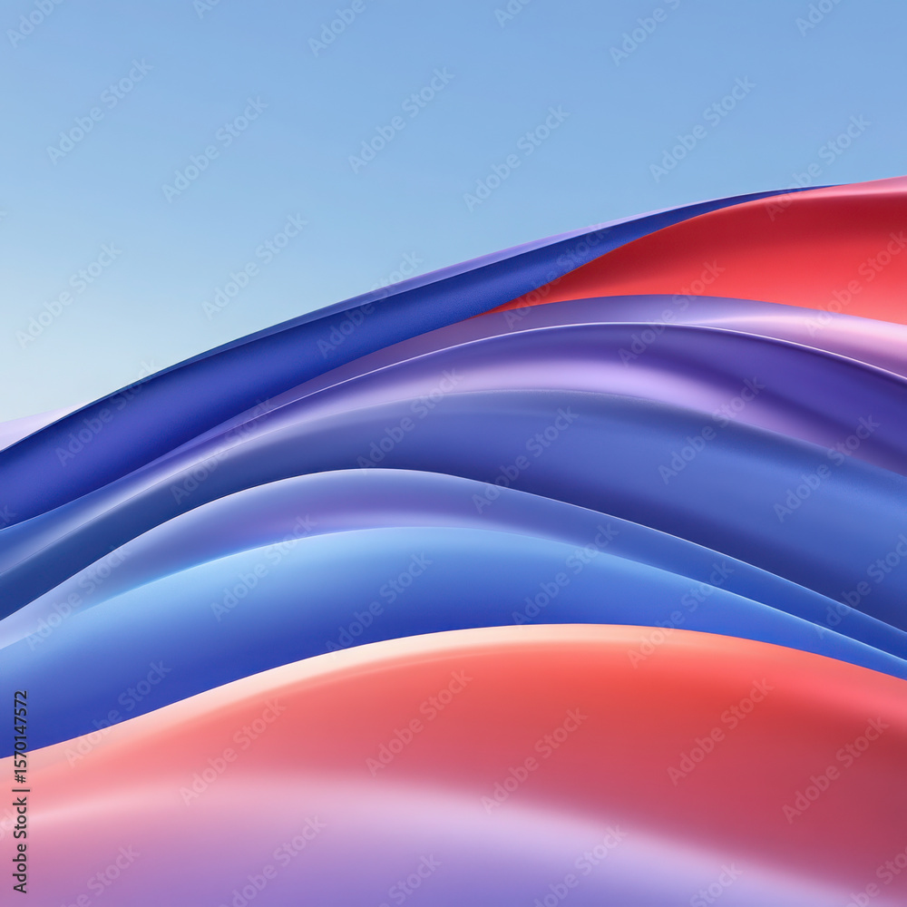 Poster background with smooth abstract waves and fluid shapes in gradient color. modern creative design ele