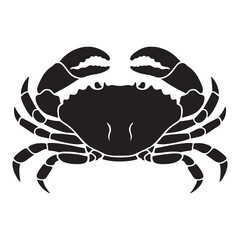 silhouette photo of crab on white background