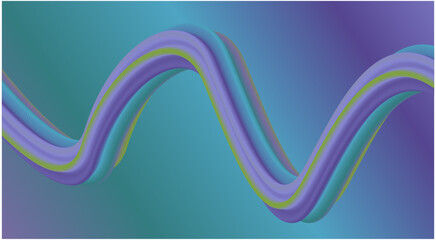 Blend 3D Flowing Gradient Blue Color Background Design Stylized Art Vector Illustration