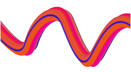 Blend 3D Flowing Gradient Orange Design Background Stylized Art Vector Illustration