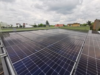 Solar panels that are installed on the roof