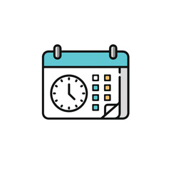 Calendar icon with clock