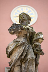 Historic Stone Sculpture of Saint Catherine, Lidzbark Warminski, Poland