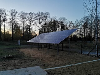 Solar panels that are installed on the ground