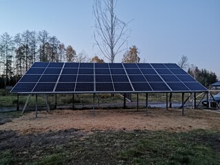 Solar panels that are installed on the ground