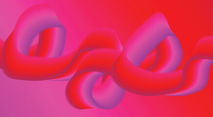 Obraz premium Abstract Wave Background Gradient Pink Design Stylized Lines Art Vector Illustration