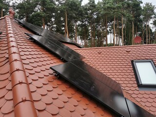 Solar panels that are installed on the roof