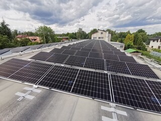 Solar panels that are installed on the roof