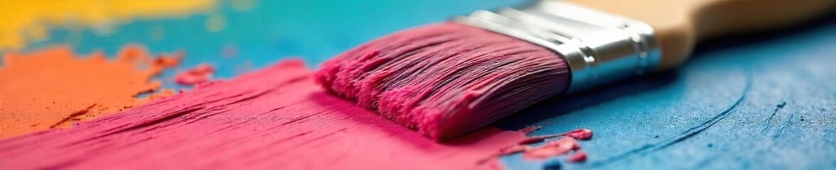 Vibrant Paintbrush Bristles Close-Up Ready for Home Improvement Projects