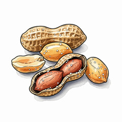 Obraz premium Scattered Roasted Peanuts