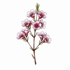 A Pink Waxflower Sprig