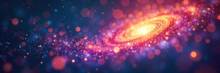 Ethereal Swirling Galaxies Abstract Bokeh Lights for Meditation and Spiritual Themes