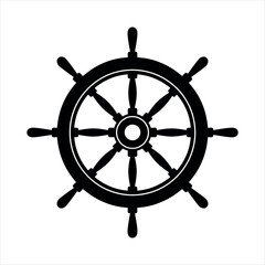 Nautical ship helm steering wheel boat