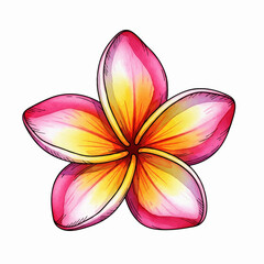 A Pink Plumeria Flower