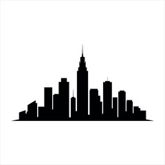 Obraz premium Black city skyline silhouette cityscape urban