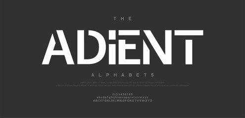 Adient modern stylish capital alphabet letter logo design