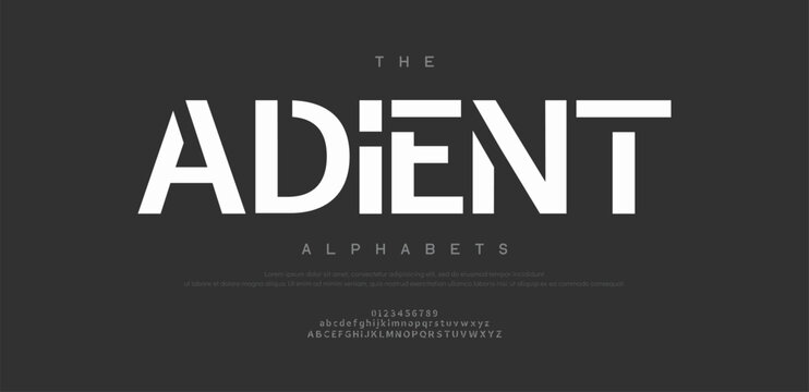Adient modern stylish capital alphabet letter logo design