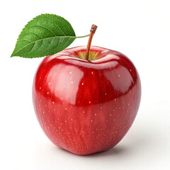 Red apple isolated on white background, clipping path, full depth of field