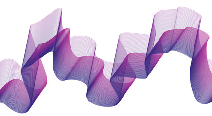 Abstract Wave Background Design Purple Gradient Stylized Lines Art Vector Illustration