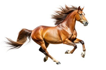 Majestic Chestnut Horse in Dynamic Motion A Stunning Equestrian Photograph
