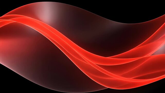 Dynamic Red Swirls: A captivating visual of dynamic red abstract art that ebbs and flows against a dark backdrop. The piece emanates energy and movement. 
