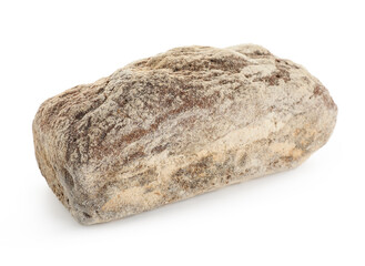 Loaf of tasty rye bread isolated on white background