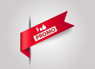 Promo Banner red flat sale webbanner and poster creative design