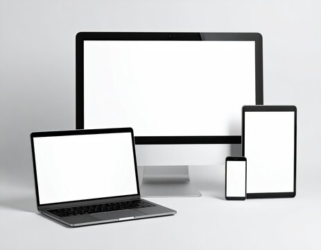 Responsive Design Mockup Featuring Multiple Devices