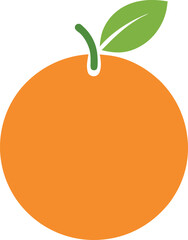 Minimalist Cara Cara Orange Fruit Icon Vector