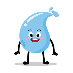 Cute Hand Drawn Happy Water Drop