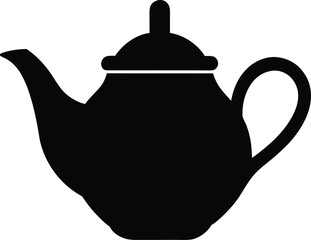 tea pot icon vector silhouette 