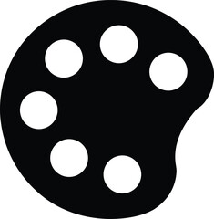 color palette icon vector silhouette