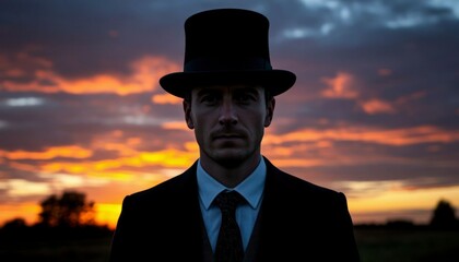 Elegant Gentleman in a Top Hat &ndash; Classic and Contemporary Portraits