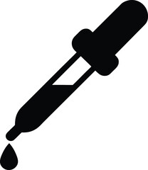 eyedropper tool icon vector silhouette